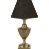 Pollino Bordslampa 33cm Antikmässing/Svart