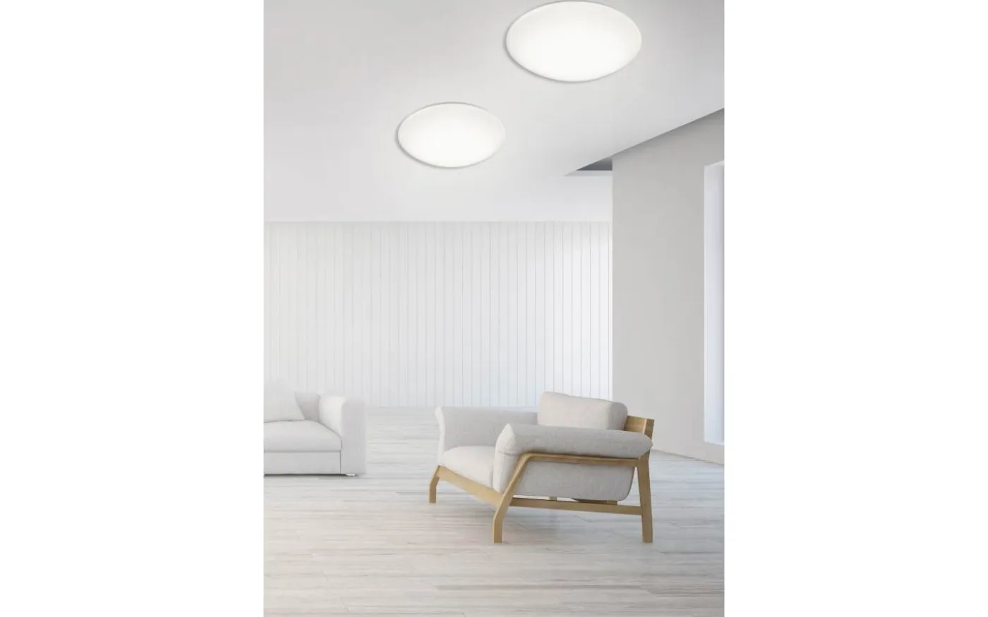 Pollux Plafond LED 37cm vit rörelsesensor + skymningssensor IP44