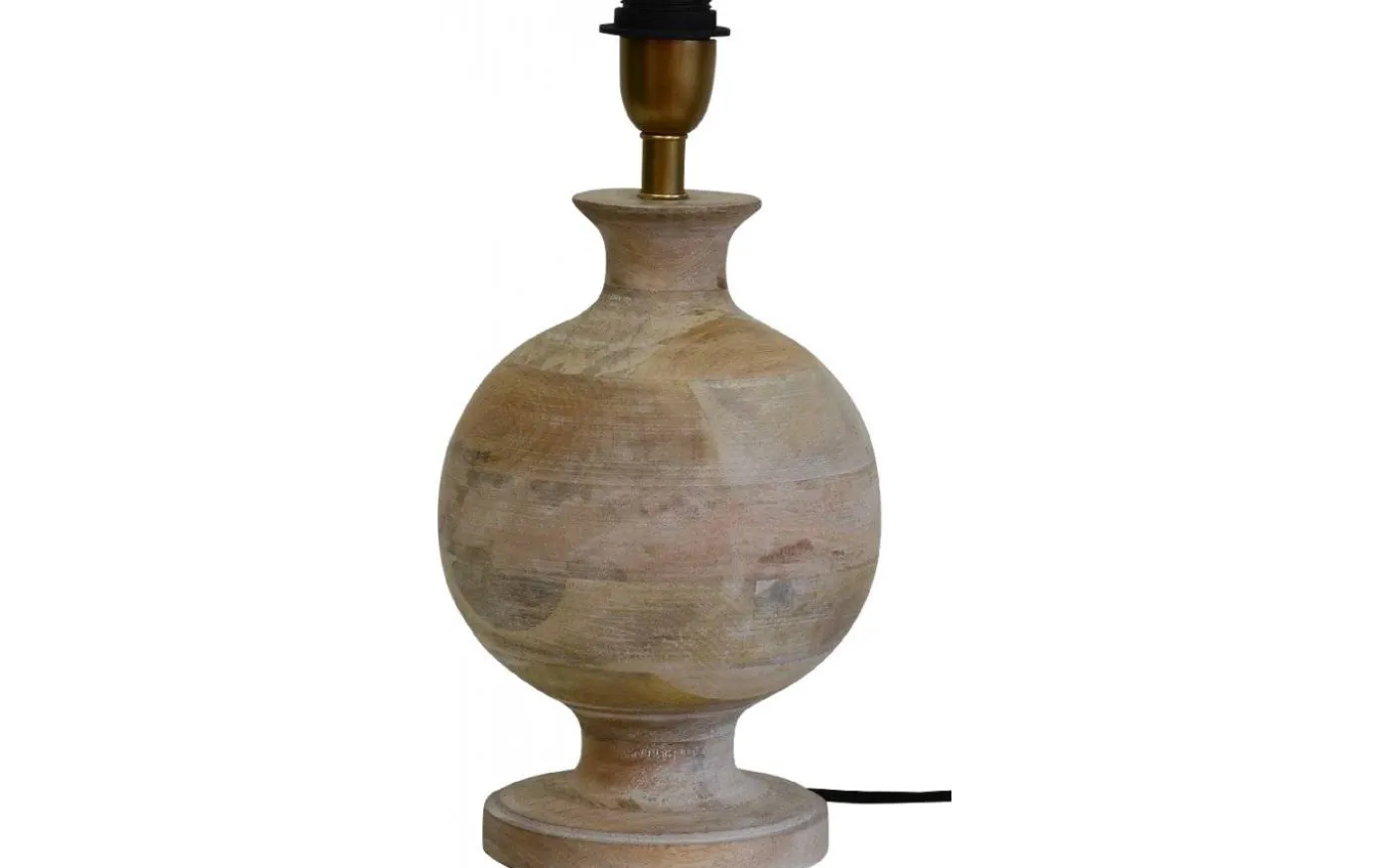 Positano Lampfot 36cm Vitbetsad