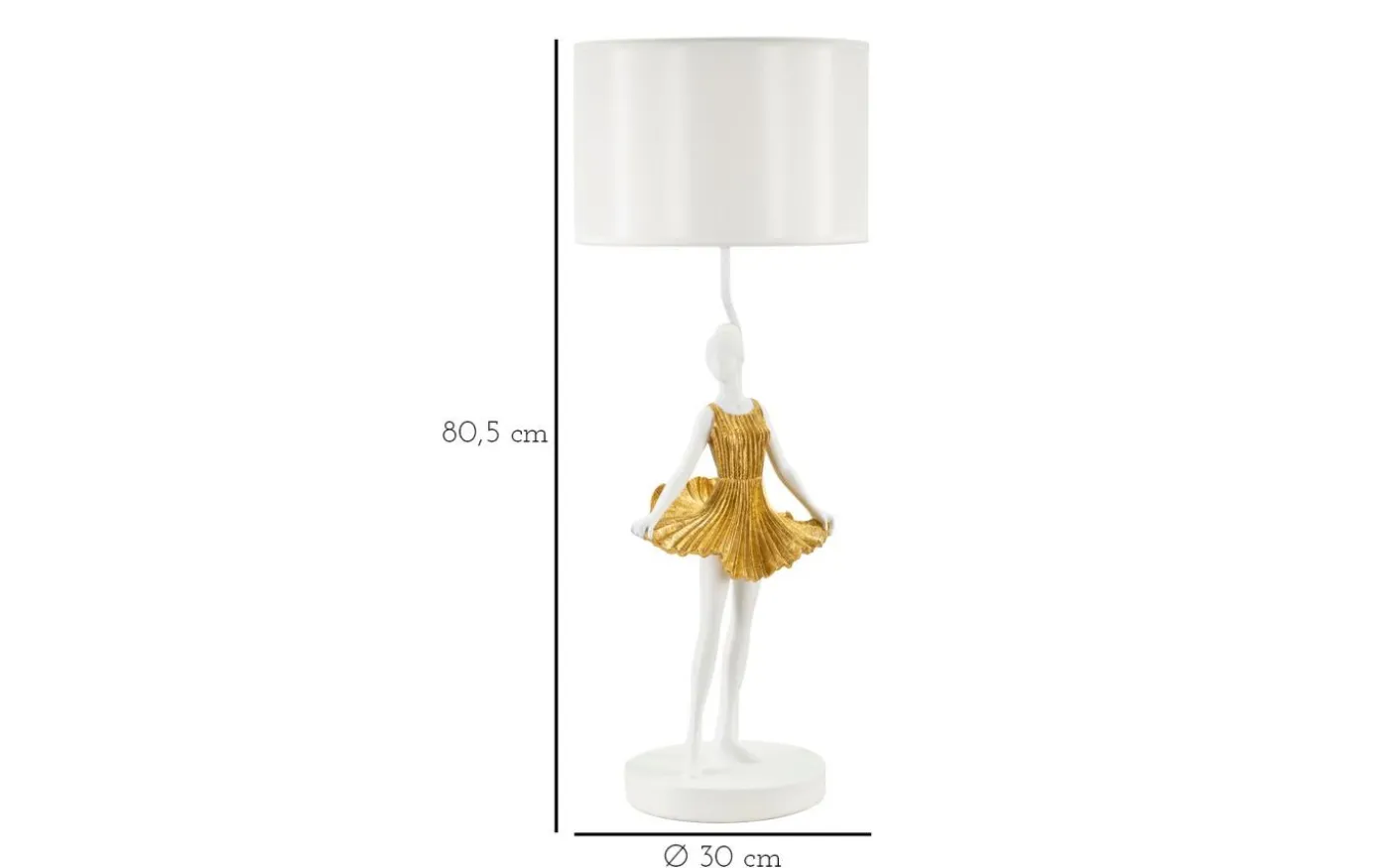 Power Bordslampa Dancer 90,5cm Vit