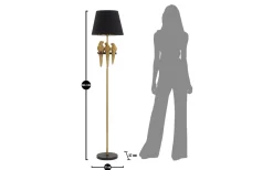Punto Golvlampa Papegojor 164,5cm Guld/Svart