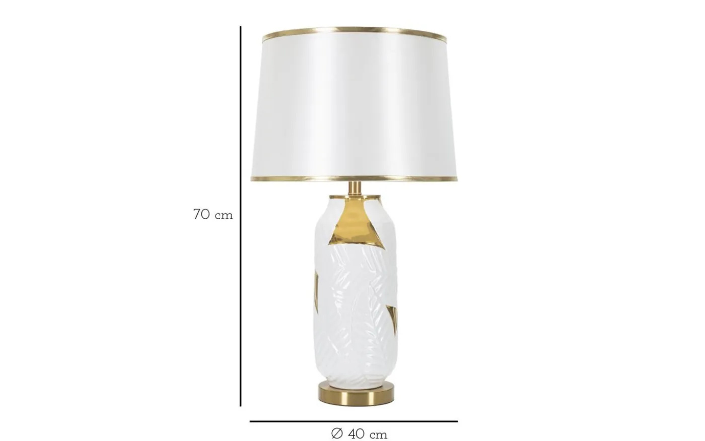Quick Bordslampa 70cm Vit/Guld
