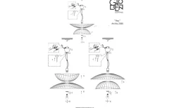 Ray Taklampa Svart 70cm