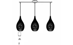 Razoni Taklampa 99cm Svart