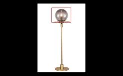 Reservglas Art Deco Bordslampa Mässing/Rök