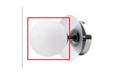 Reservglas till 6941 Art Deco D13 Vit/krom