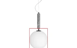 Reservglas till Torrano Golv-/ Taklampa Ø30cm Vit/Svart
