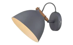 Århus Vägglampa Grå/Trä