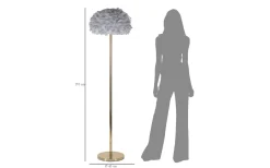 Rhythm Golvlampa Fjädrar 170cm Grå