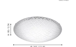 Riconto Plafond 31,5cm LED 3000K 11W Glas