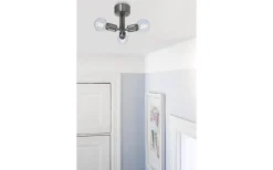 Rille Plafond 3L 28cm Borstad Krom