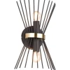 Rod Vägglampa 2xE14 svart/guld