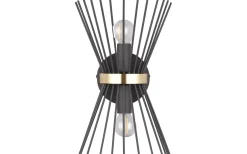 Rod Vägglampa 2xE14 svart/guld