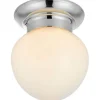 Ronda Plafond 19cm Vit/Krom IP44