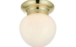 Ronda Plafond 19cm Vit/Mässing IP44
