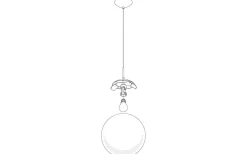 Rondo Fönsterlampa 20cm Nickel/Opal