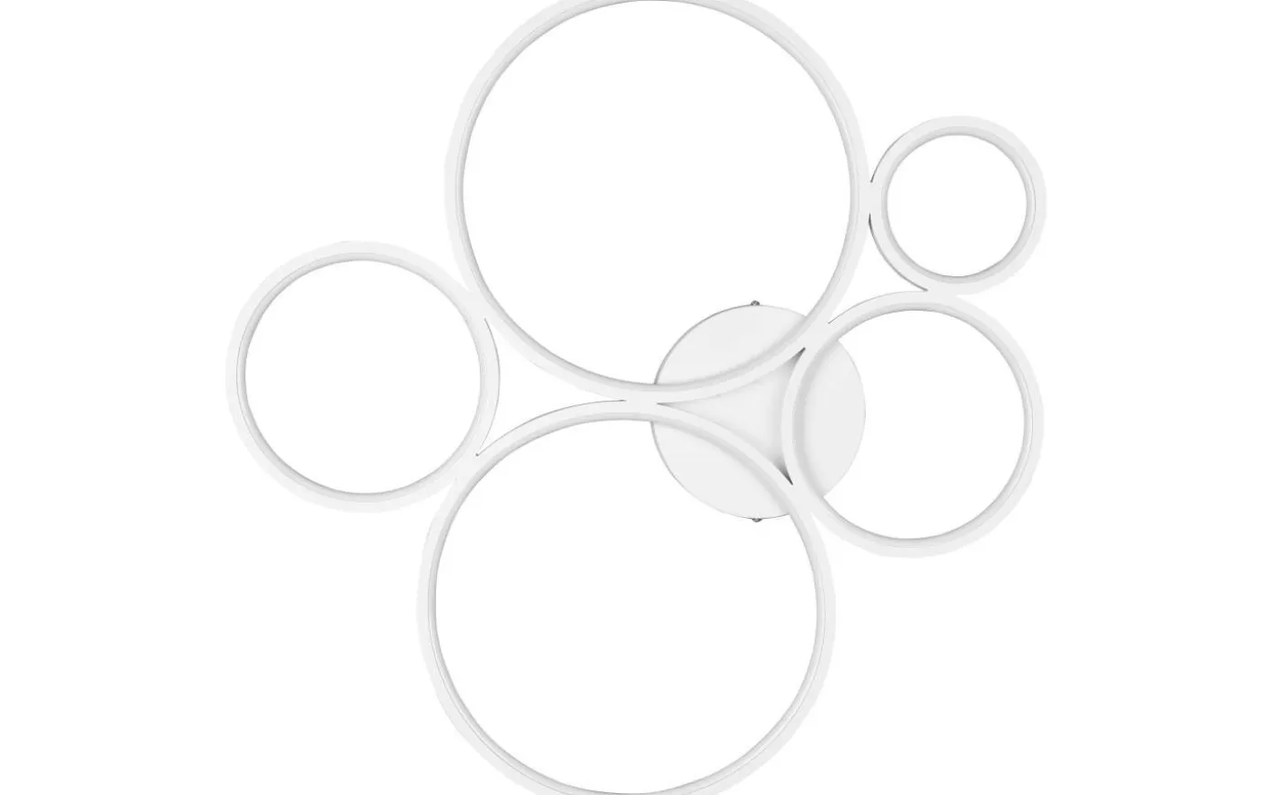 Rondo Plafond LED 5-delad mattvit