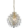 Rosendal Kristallkrona Guld 40cm 3xE14