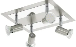 Rottelo Takspotlight 26cm GU10 LED 4x4,6W Nickel