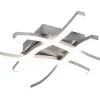 Route Plafond LED 4-delad borstad stål 4000K