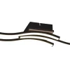 Route Plafond LED 3-delad träimitation/mattsvart