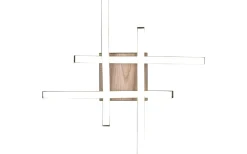 Route Plafond LED 4-delad träimitation/mattsvart