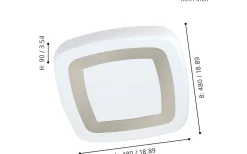 Ruidera Plafond 48cm LED 3000K 22W Vit