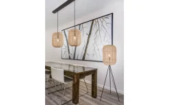 Runa Golvlampa E27 matt svart/sisal