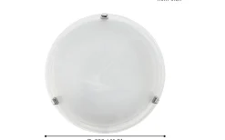 Salome Plafond 30cm Vit/Krom