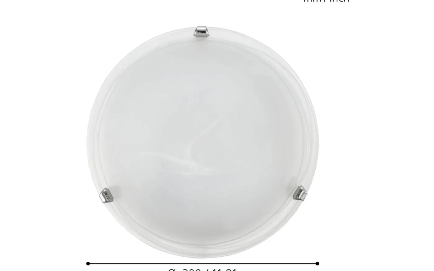 Salome Plafond 30cm Vit/Krom