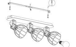Sambatello Takspotlight 58cm Brun