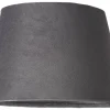 Sammet Lampskärm Oval 20,5cm Mörkgrå
