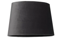 Sammet Lampskärm Oval 25cm Mörkgrå