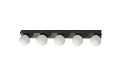 Sandhamn Vägglampa 60cm Svart/Opal IP44