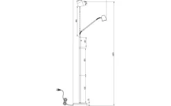 Sandnes Golvlampa 140cm Svart/Krom