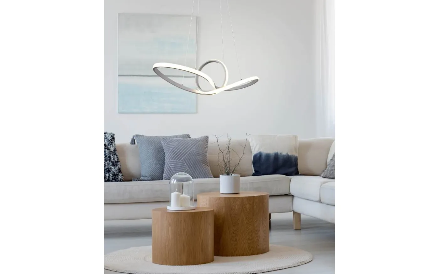 Sansa Takpendel 80cm LED matt vit