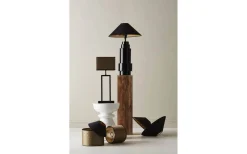 Sara Aries Lampskärm Cylinder Ø20cm med Metallinsida Gold