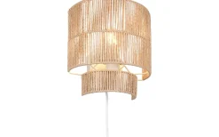 Satna Vägglampa E27 brun/pappersgarn