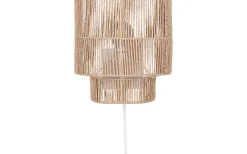 Satna Vägglampa E27 brun/pappersgarn