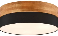 Seasons Plafond 50cm E27 svart/trä