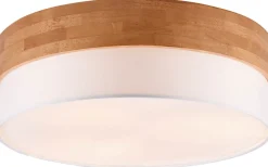 Seasons Plafond 50cm E27 vit/trä