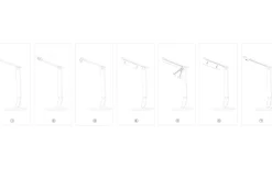 Sellano Skrivbordslampa 43cm LED 3000/4000/6000K 4W Vit