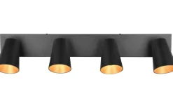 Sharp Spotlight 4-delad GU10 matt svart/guld