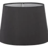 Silke Lampskärm Oval 22cm Svart