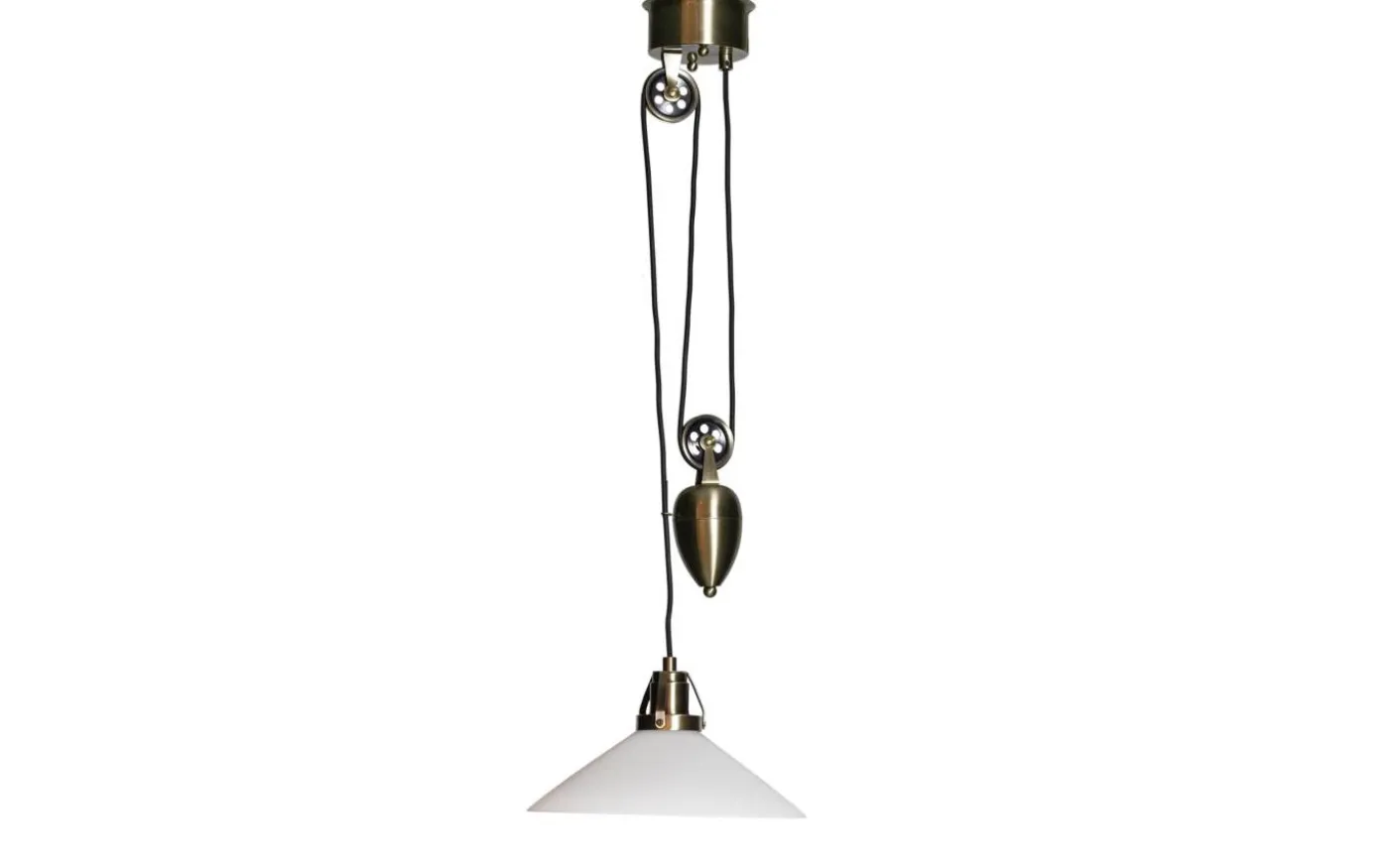 Skomakare Hisslampa 37cm E27 Antik/Vit