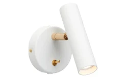 Slender Vägglampa Vitstruktur/Mässing