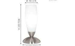 Slim Bordslampa 22cm Nickel