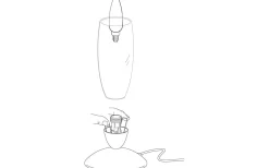 Slim Bordslampa 22cm Nickel