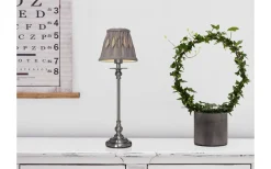 Sophie Lampfot 39cm Borstad Krom