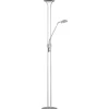 Spock Golvlampa LED uplight borstad stål